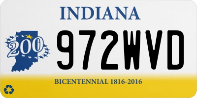 IN license plate 972WVD