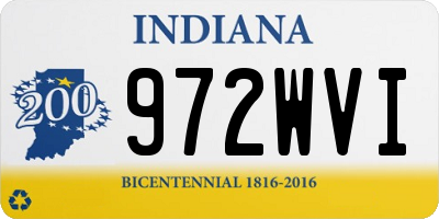IN license plate 972WVI