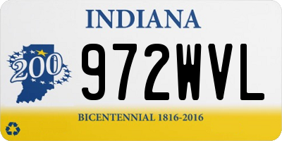 IN license plate 972WVL