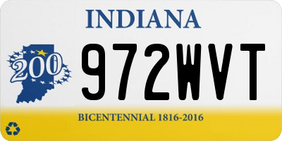 IN license plate 972WVT