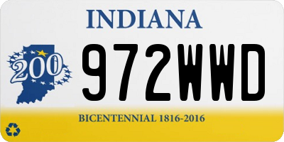 IN license plate 972WWD