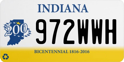IN license plate 972WWH