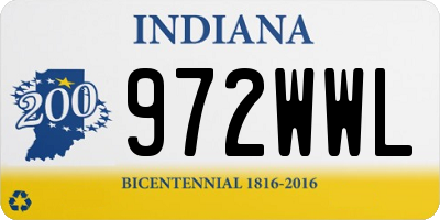 IN license plate 972WWL