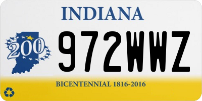 IN license plate 972WWZ