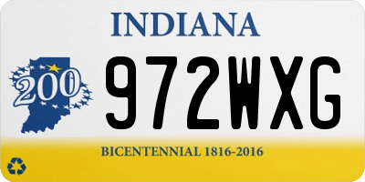 IN license plate 972WXG