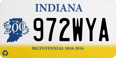 IN license plate 972WYA