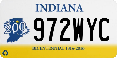 IN license plate 972WYC