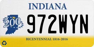 IN license plate 972WYN