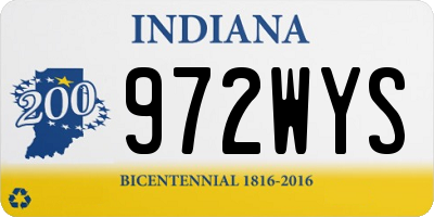 IN license plate 972WYS