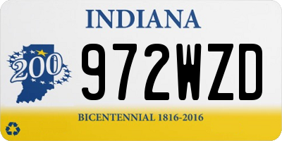 IN license plate 972WZD