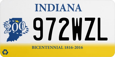 IN license plate 972WZL