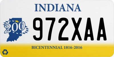 IN license plate 972XAA