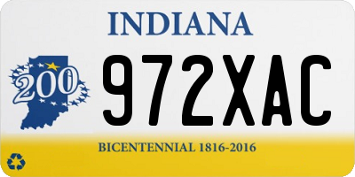 IN license plate 972XAC