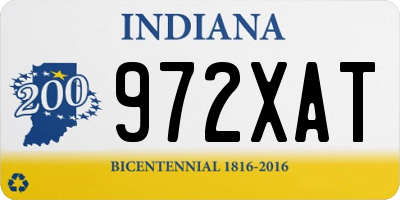 IN license plate 972XAT