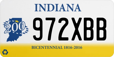 IN license plate 972XBB