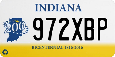 IN license plate 972XBP