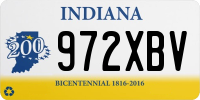 IN license plate 972XBV