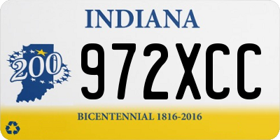 IN license plate 972XCC