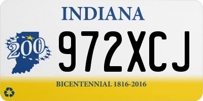 IN license plate 972XCJ