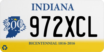 IN license plate 972XCL