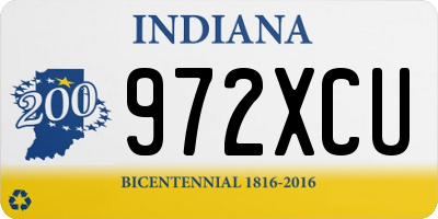IN license plate 972XCU