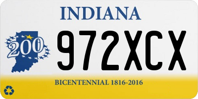IN license plate 972XCX