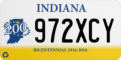 IN license plate 972XCY