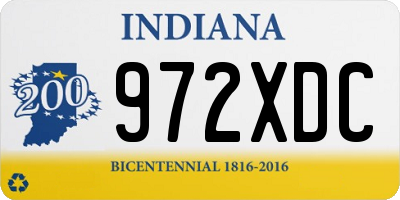 IN license plate 972XDC