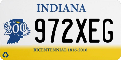 IN license plate 972XEG