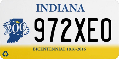 IN license plate 972XEO