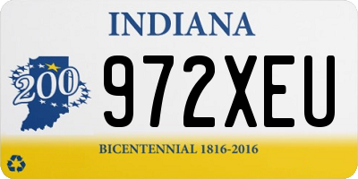 IN license plate 972XEU