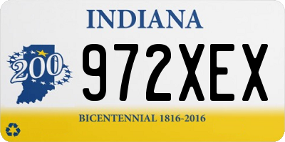 IN license plate 972XEX
