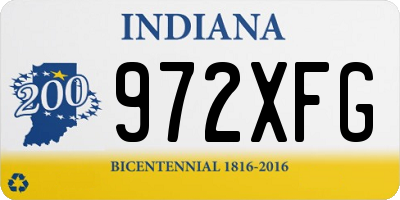 IN license plate 972XFG