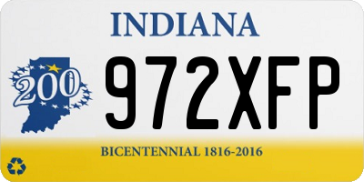 IN license plate 972XFP