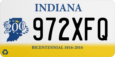 IN license plate 972XFQ