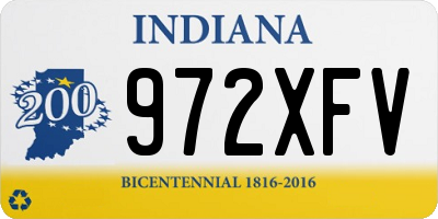 IN license plate 972XFV