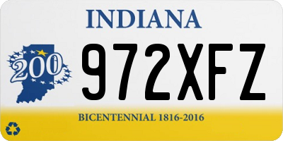 IN license plate 972XFZ