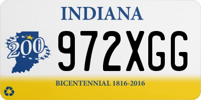 IN license plate 972XGG