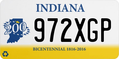 IN license plate 972XGP