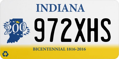 IN license plate 972XHS