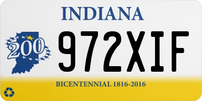 IN license plate 972XIF