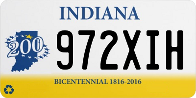 IN license plate 972XIH