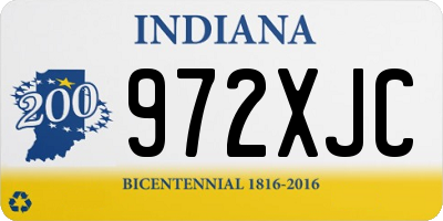 IN license plate 972XJC