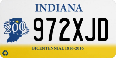 IN license plate 972XJD