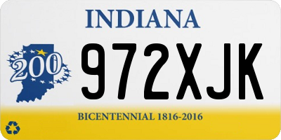 IN license plate 972XJK