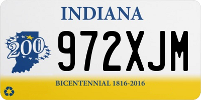 IN license plate 972XJM