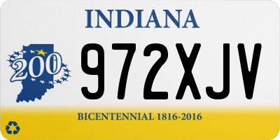 IN license plate 972XJV