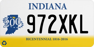 IN license plate 972XKL