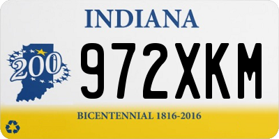 IN license plate 972XKM