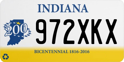 IN license plate 972XKX